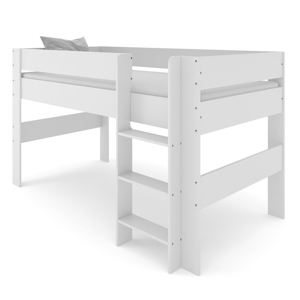 Karlstad Wooden Mid Sleeper Bed In White