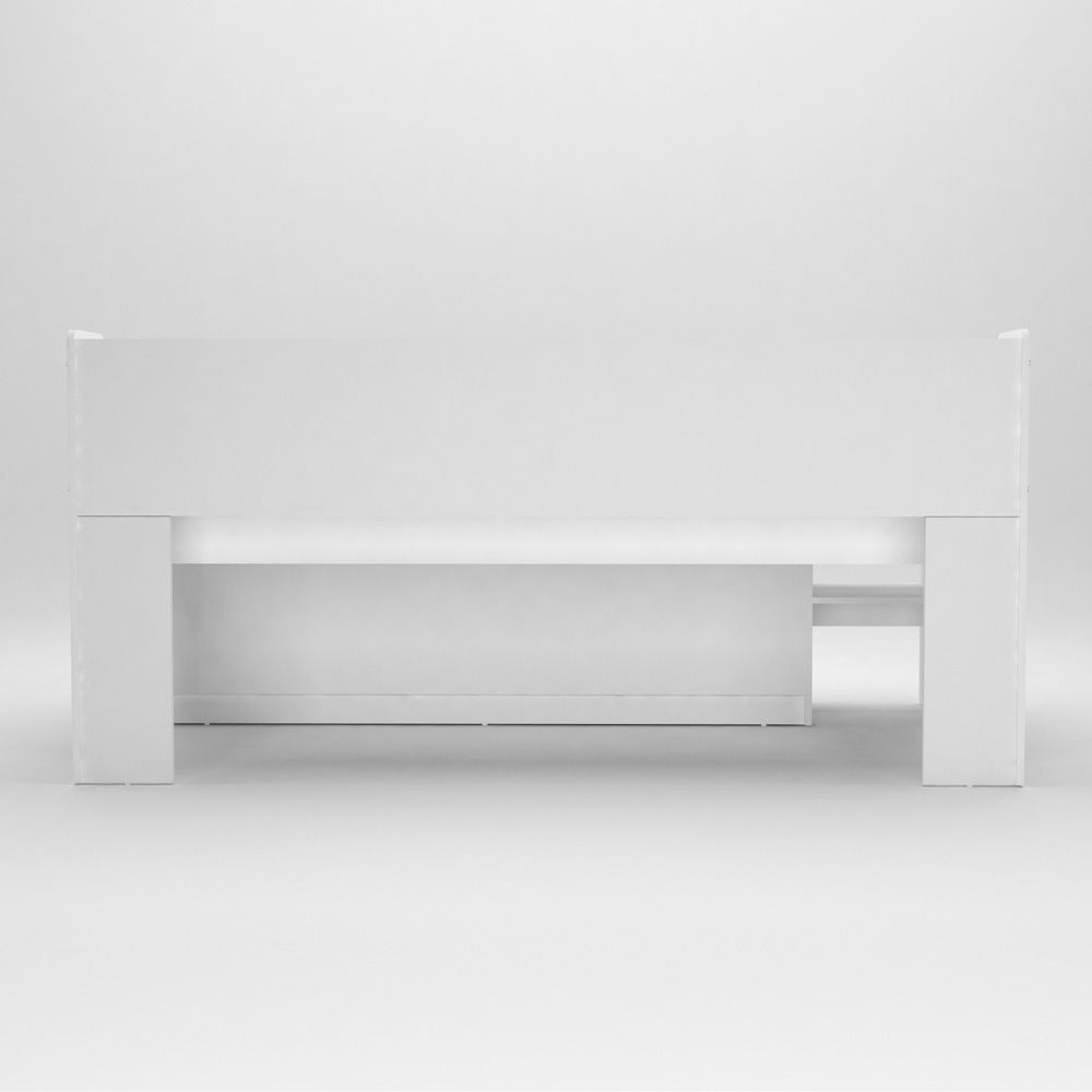 Karlstad Wooden Mid Sleeper With Cupboard In White