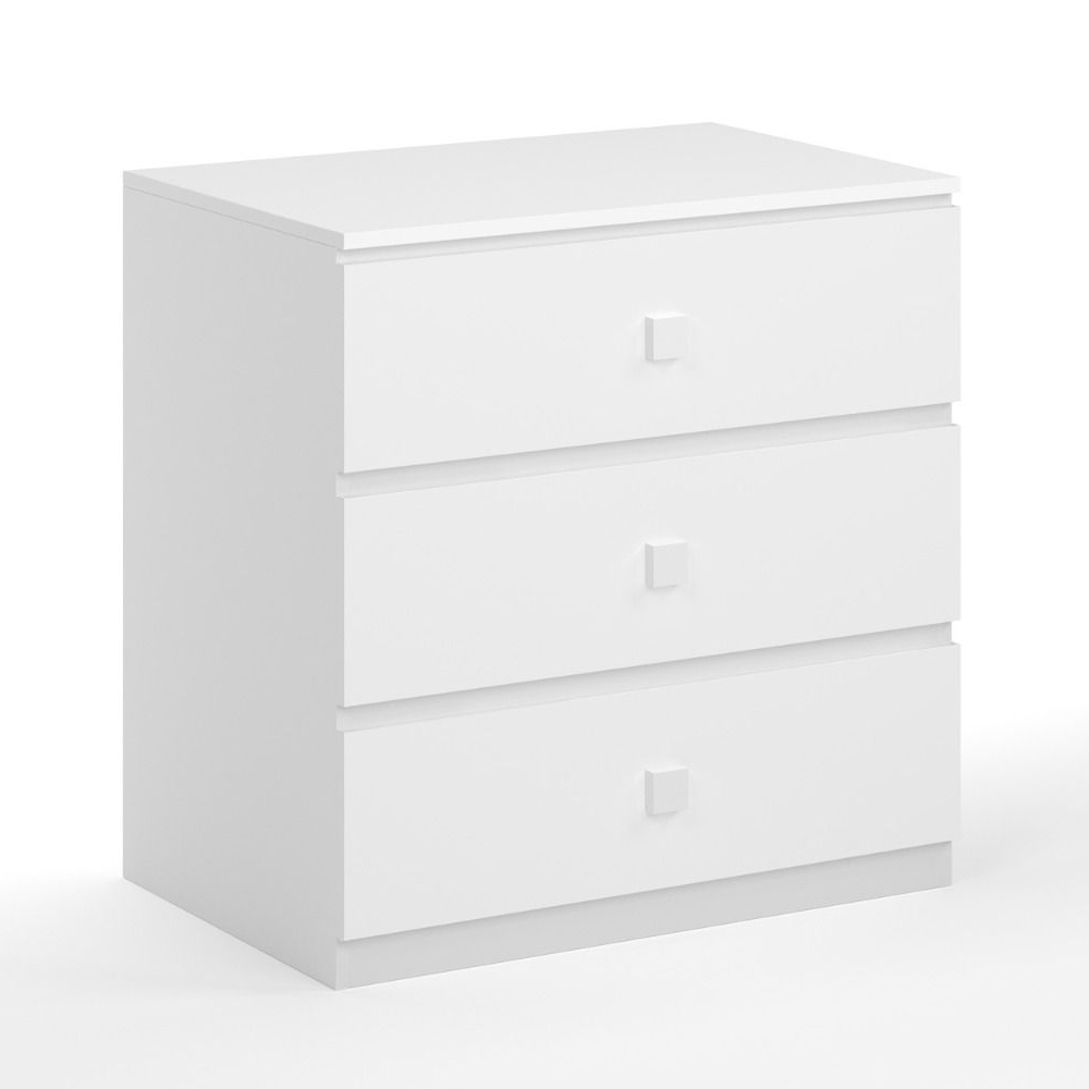 Karlstad Wooden Mid Sleeper With Desk And 3 Drawers In White