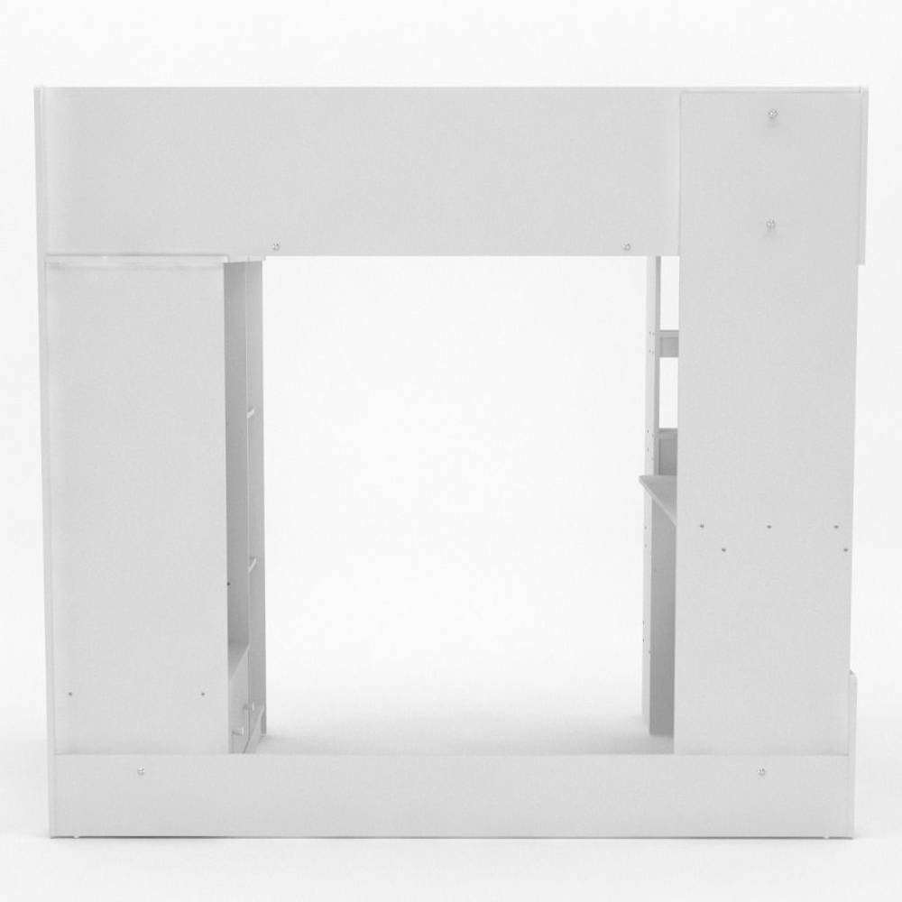 Karlstad Wooden Mid Sleeper With Storage In White