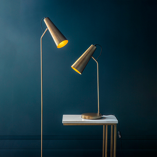 Karna Task Floor Lamp In Antique Brass And Gold Effect_3
