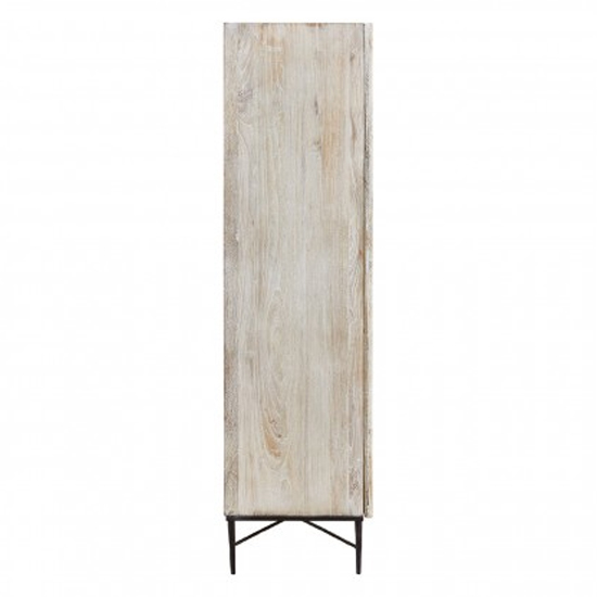 Karot Wooden 2 Doors Wardrobe In Light Grey_4