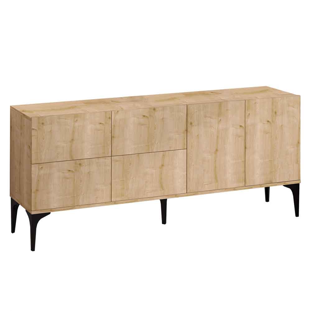 Karter Wooden Sideboard with 6 Doors in Sapphire Oak
