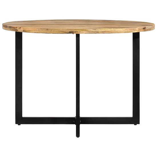 Kasani Round Solid Mango Wood Dining Table In Natural