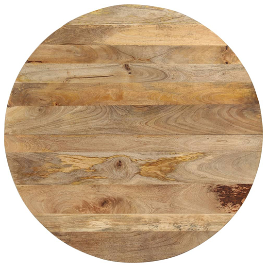 Kasani Round Solid Mango Wood Dining Table In Natural