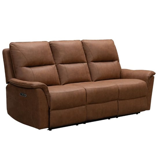 Read more about Kasen fabric 3 seater sofa in tan