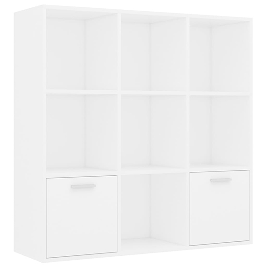 Kasen Wooden Bookcase With 2 Doors In White_3