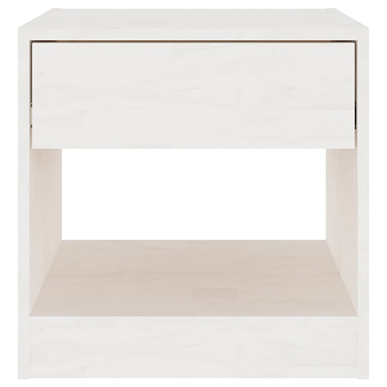 Kasia Pinewood Bedside Cabinet With 1 Drawer In White
