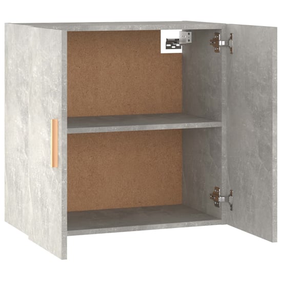 Kason Wooden Wall Storage Cabinet With 2 Doors In Concrete Effect