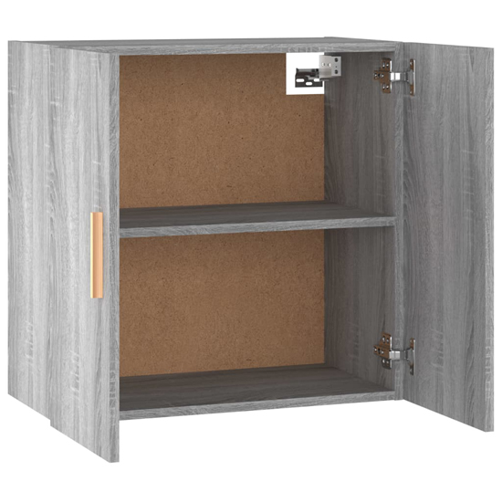 Kason Wooden Wall Storage Cabinet With 2 Doors In Grey Sonoma Oak