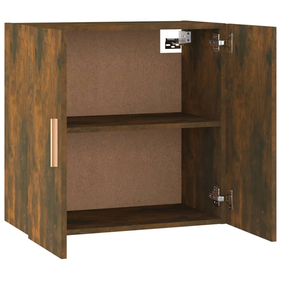 Kason Wooden Wall Storage Cabinet With 2 Doors In Smoked Oak