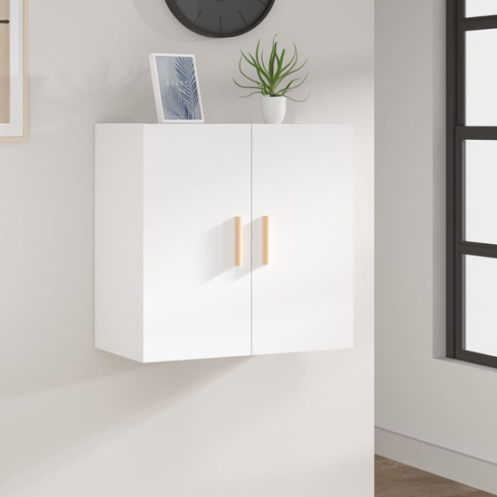 Kason Wooden Wall Storage With 2 Doors In White Furniture in