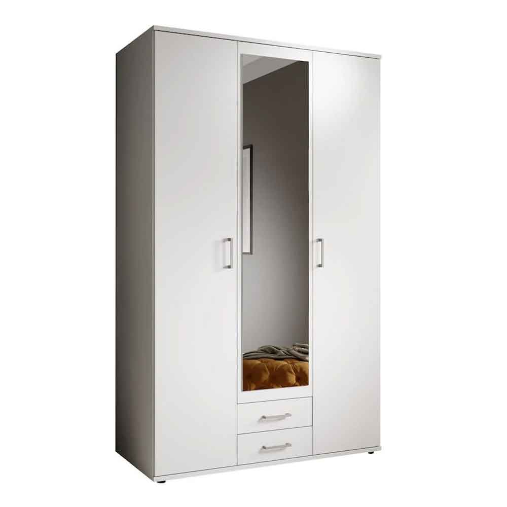 Kasper Wooden Wardrobe With 2 Doors 2 Drawers - White