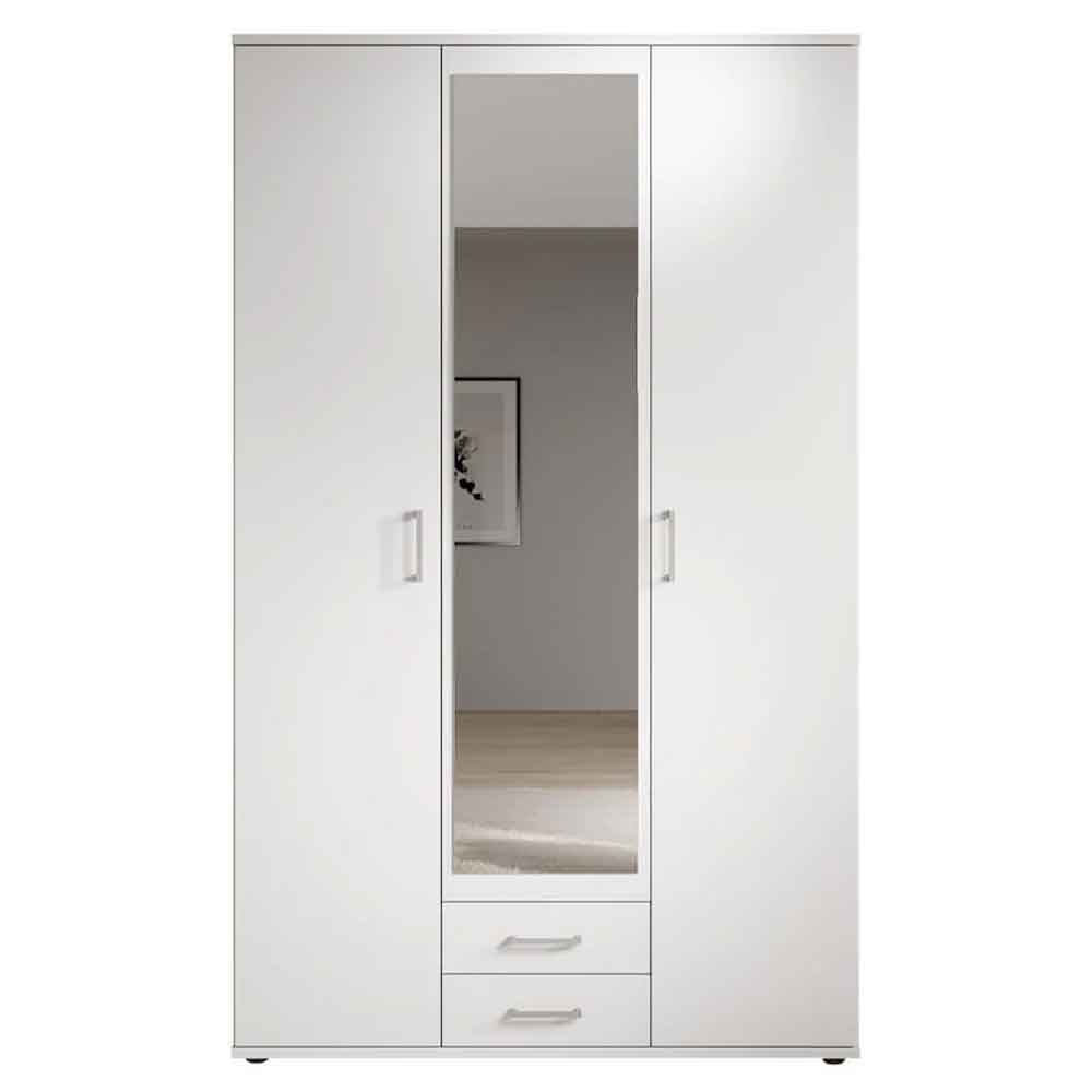 Kasper Wooden Wardrobe With 2 Doors 2 Drawers - White