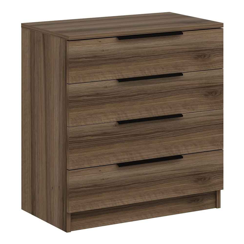 Kaspian Wooden Chest of 4 Drawers in Walnut