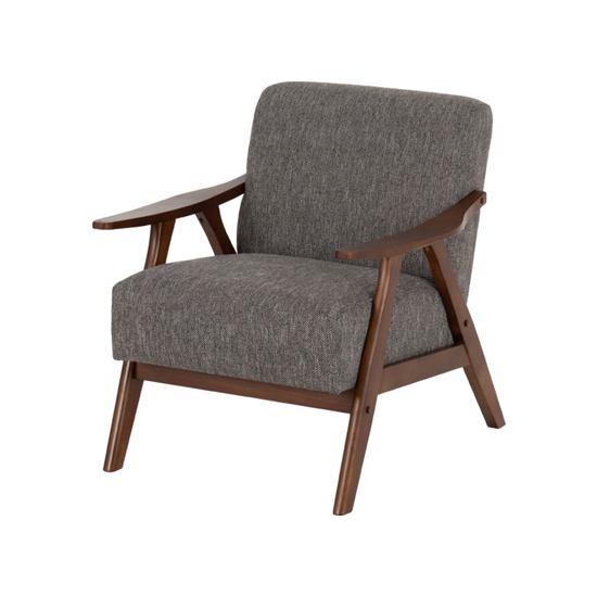 Kassel Fabric Accent Chair In Grey