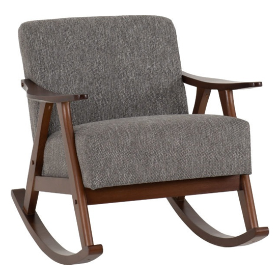 Kassel Fabric Rocking Chair In Grey
