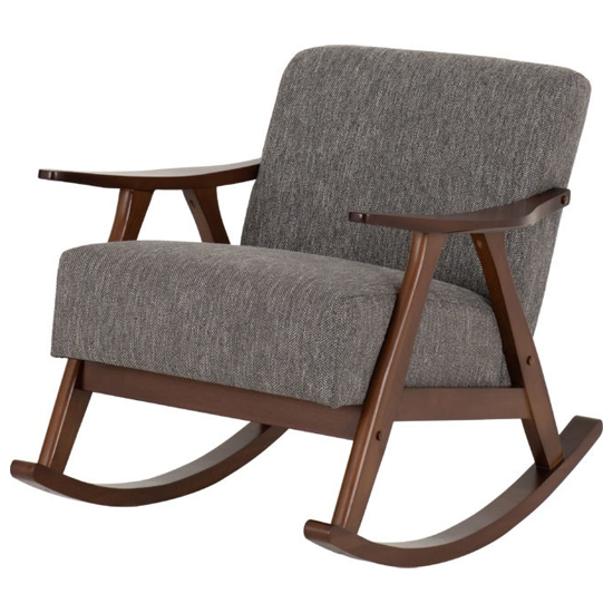 Kassel Fabric Rocking Chair In Grey