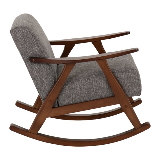 Kassel Fabric Rocking Chair In Grey