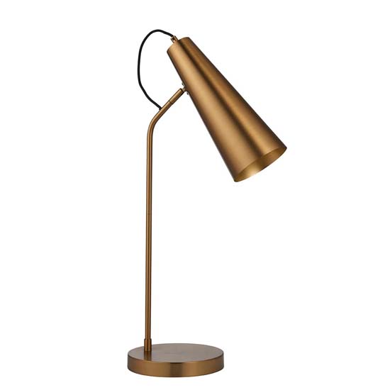 Kassel New Task Table Lamp In Antique Brass