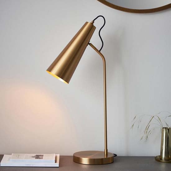 Product photograph of Kassel New Task Table Lamp In Antique Brass from Furniture in Fashion