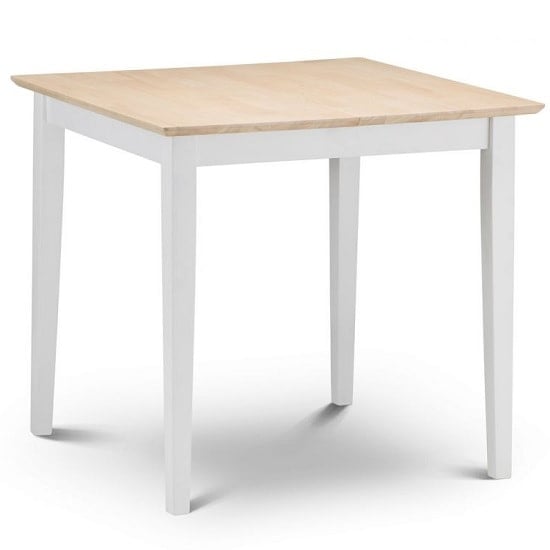 Kaci Wooden Extendable Dining Table In Ivory Off White_2