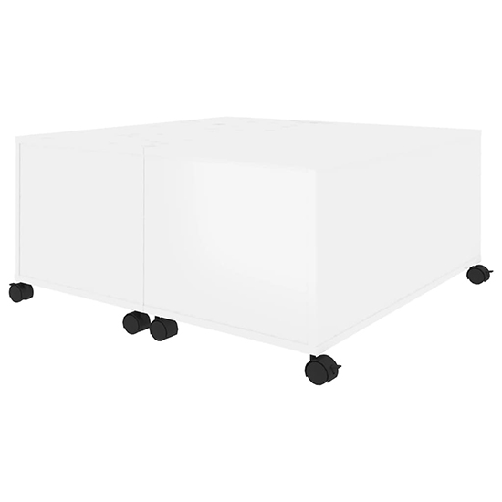 Katashi High Gloss Coffee Table With Castors In White_3