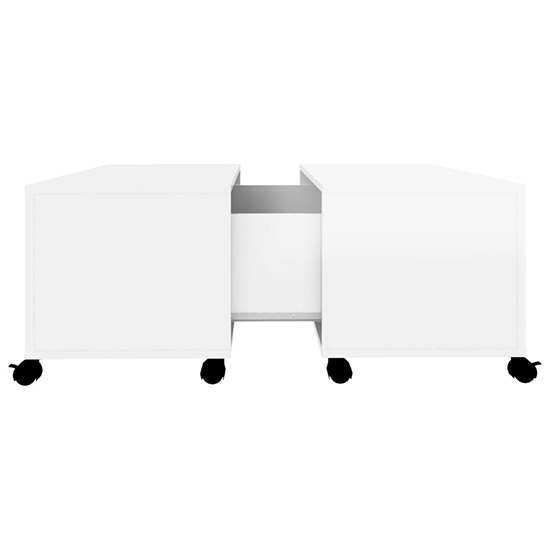 Katashi High Gloss Coffee Table With Castors In White_4