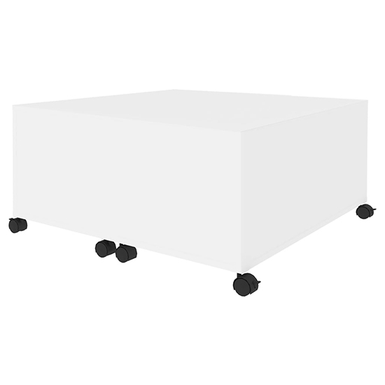Katashi Wooden Coffee Table With Castors In White