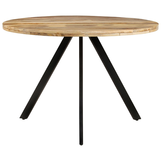 Katet Round Solid Mango Wood Dining Table In Natural