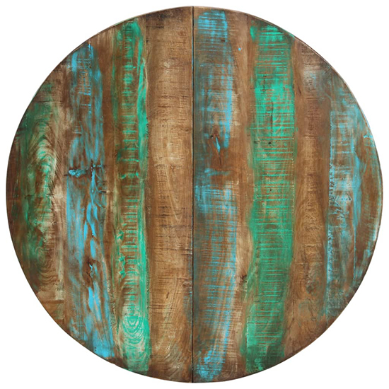 Katet Round Solid Reclaimed Wood Dining Table In Multi-Colour