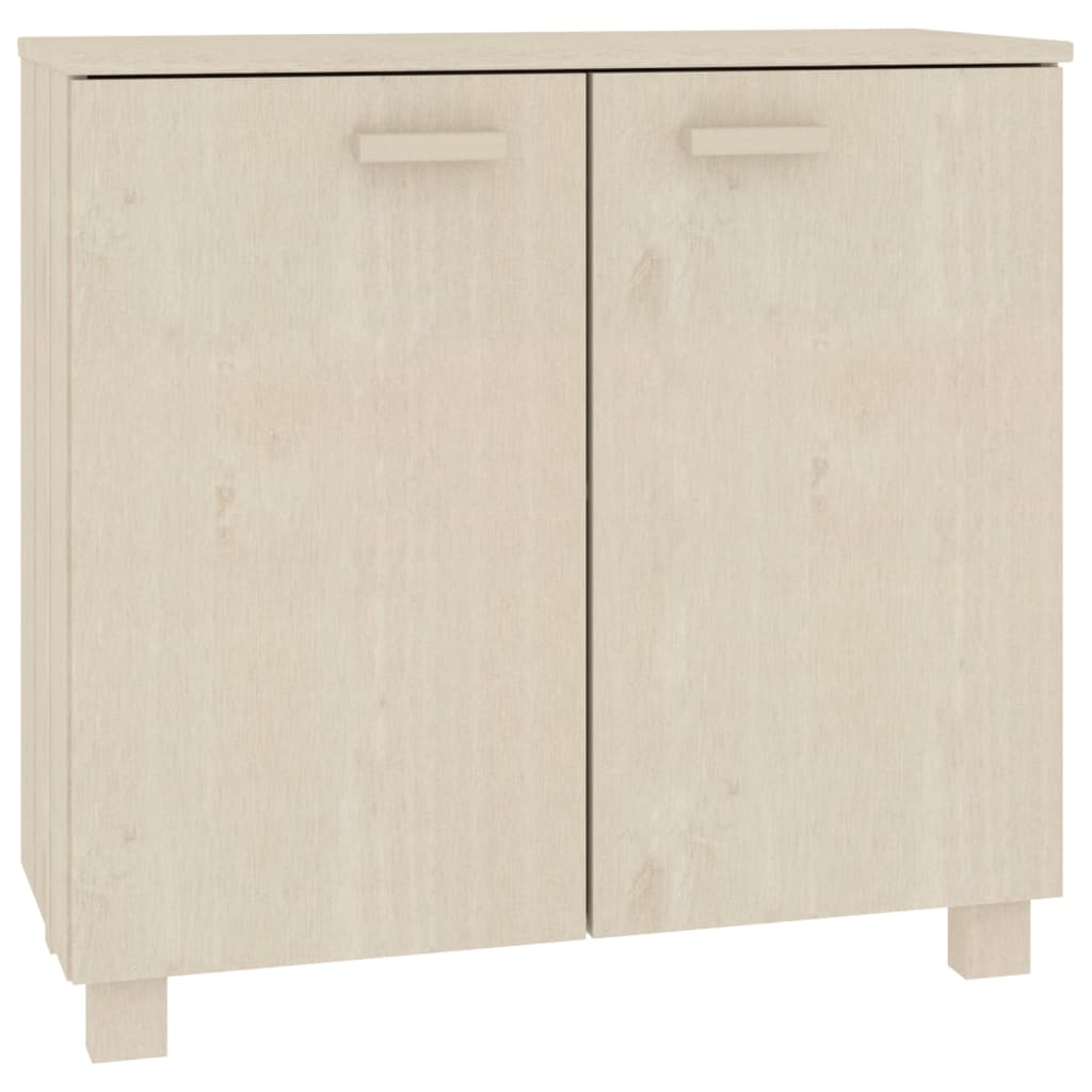 Kathy Solid Pinewood Sideboard With 2 Doors In Honey Brown_3