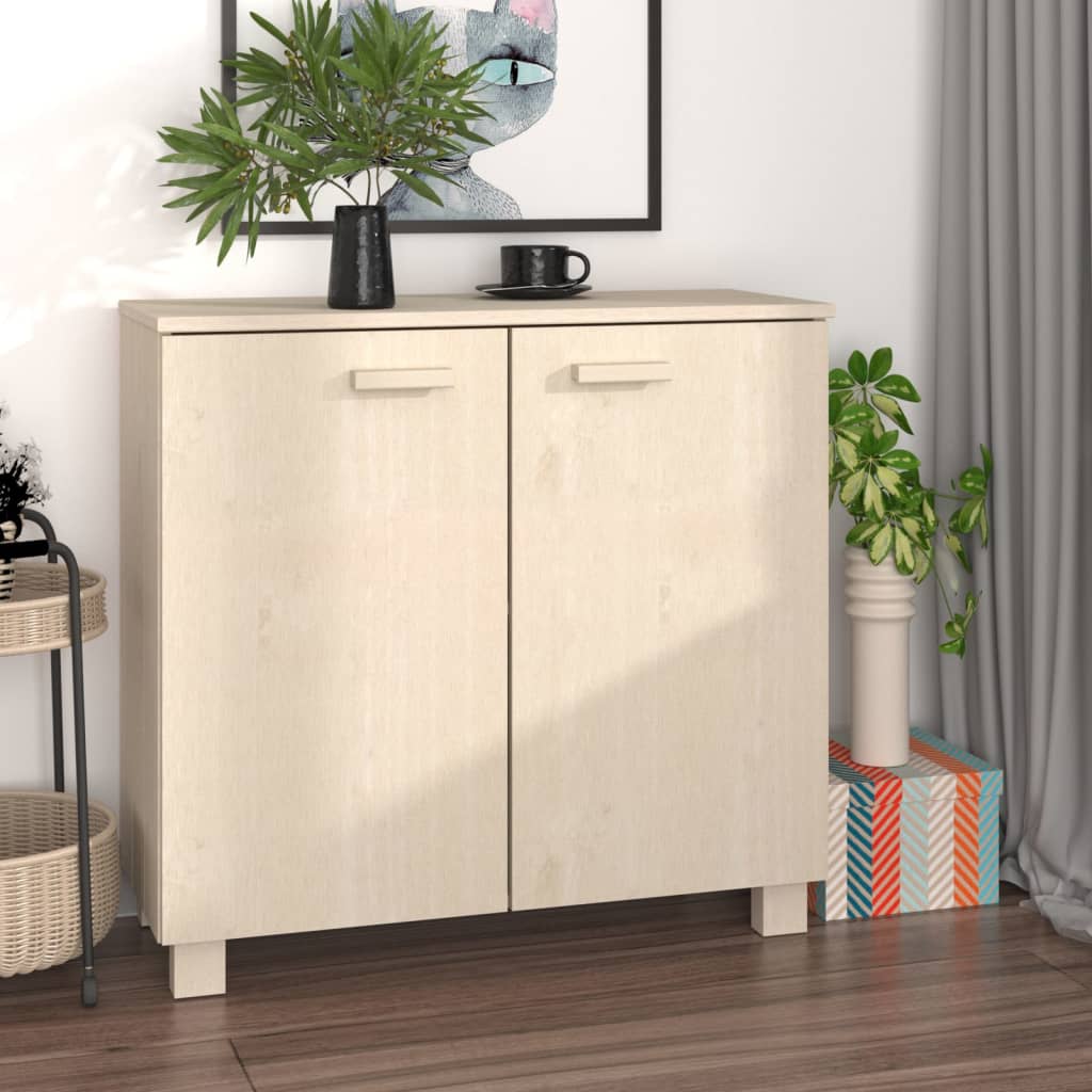 Product photograph of Kathy Solid Pinewood Sideboard With 2 Doors In Honey Brown from Furniture in Fashion