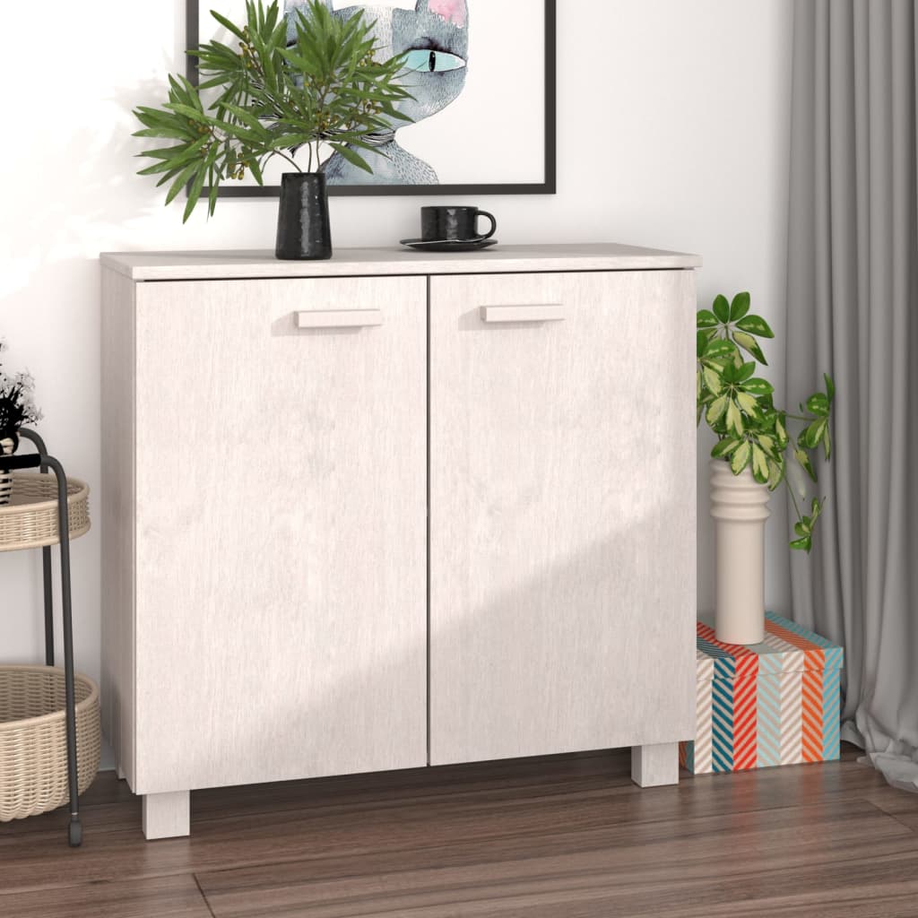 Product photograph of Kathy Solid Pinewood Sideboard With 2 Doors In White from Furniture in Fashion