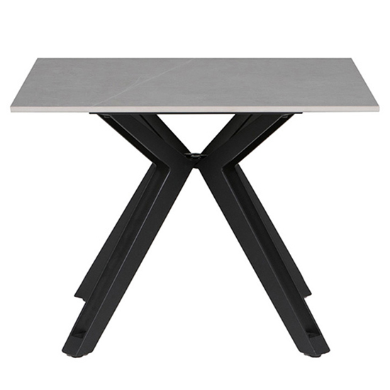 Katia Square Ceramic Lamp Table In Grey With Black Legs_2