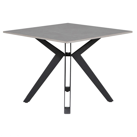 Katia Square Ceramic Lamp Table In Grey With Black Legs_1