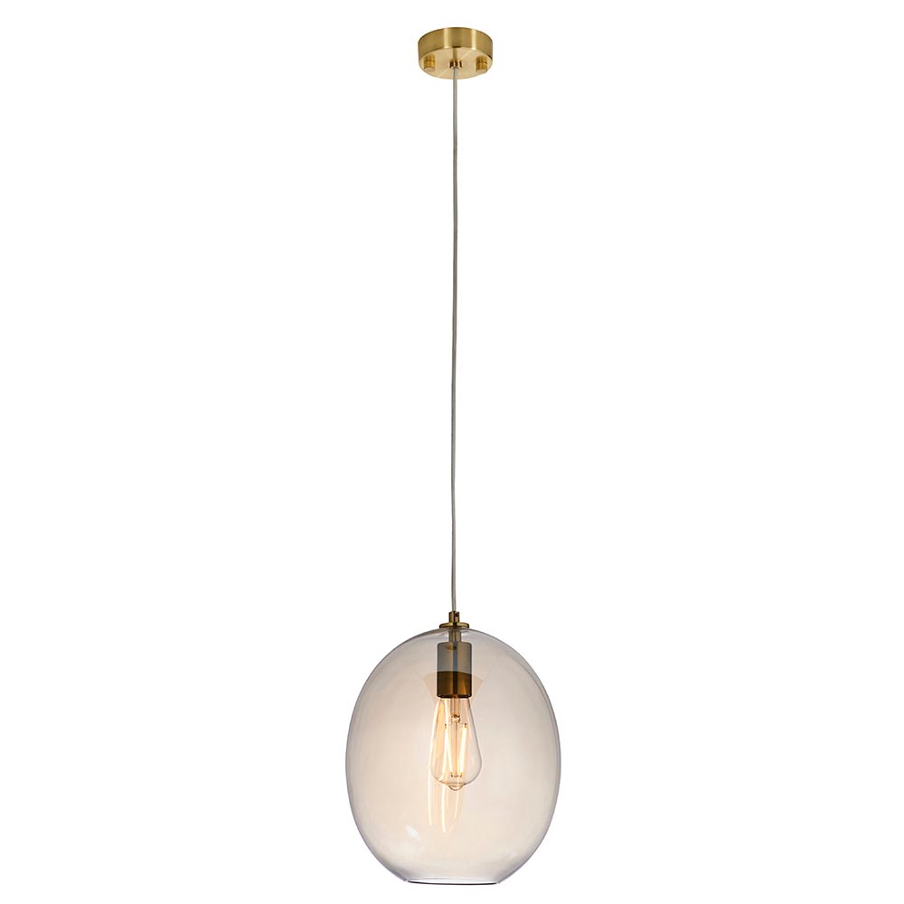 Katonah Lustre Glass Pendant Light In Champagne