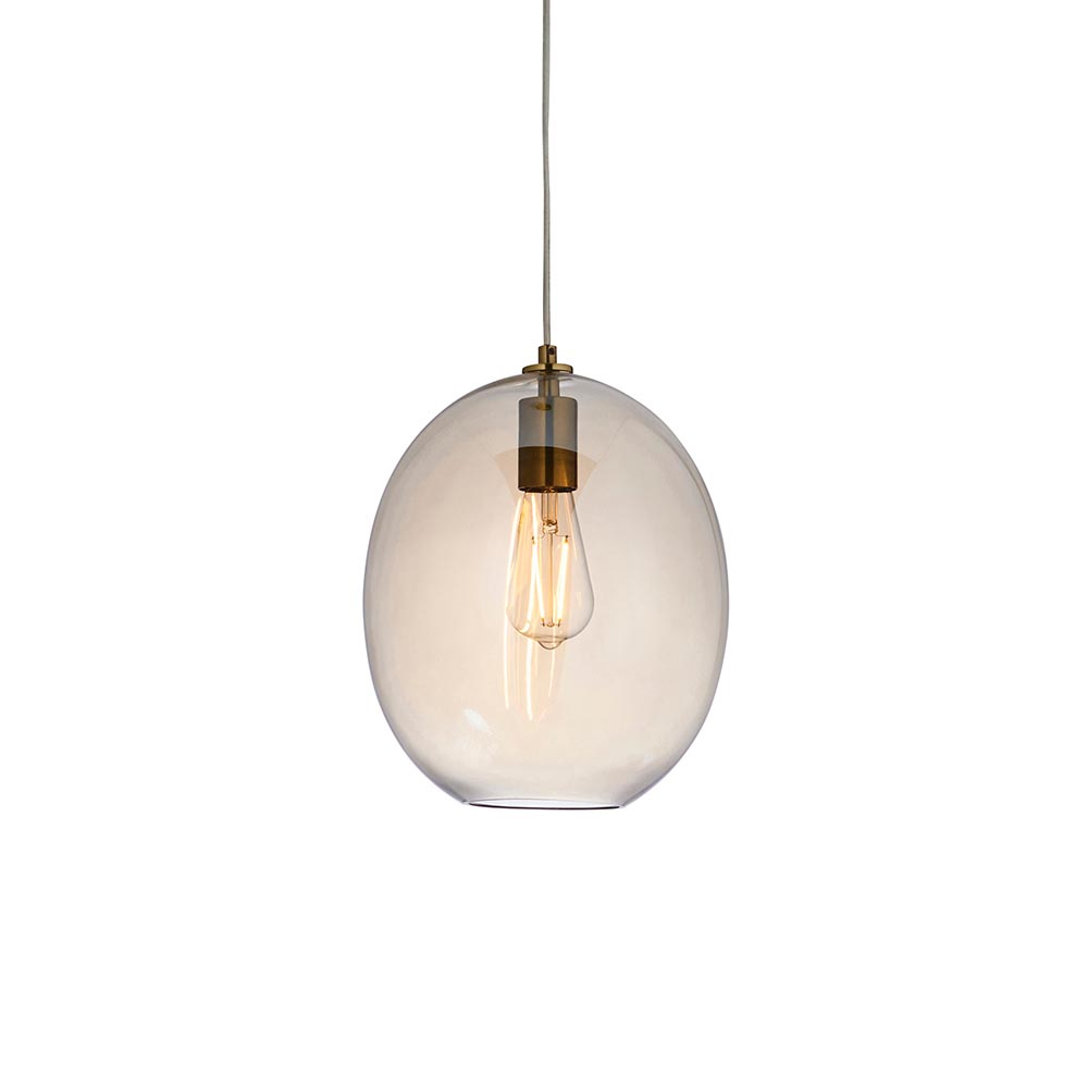 Katonah Lustre Glass Pendant Light In Champagne