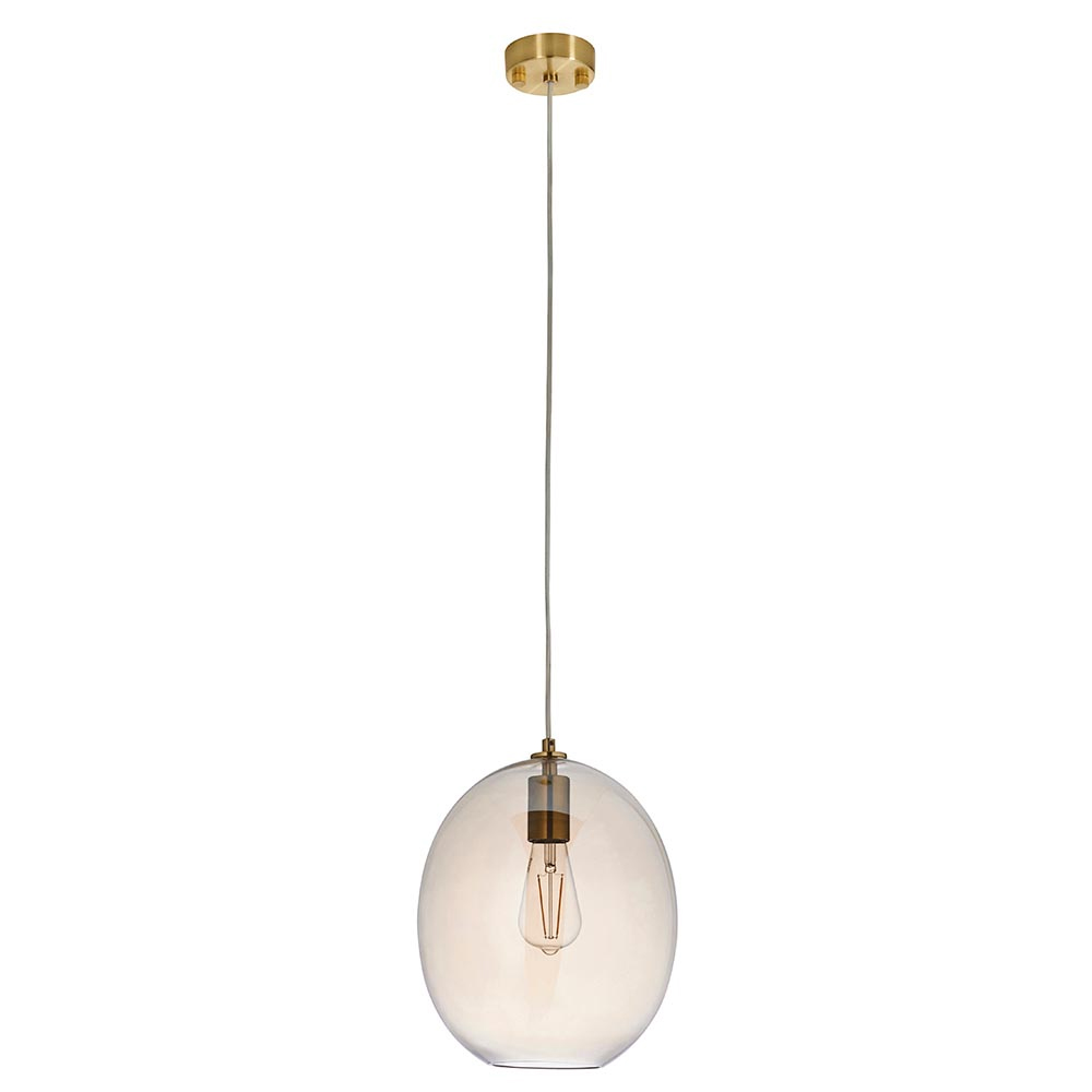 Katonah Lustre Glass Pendant Light In Champagne