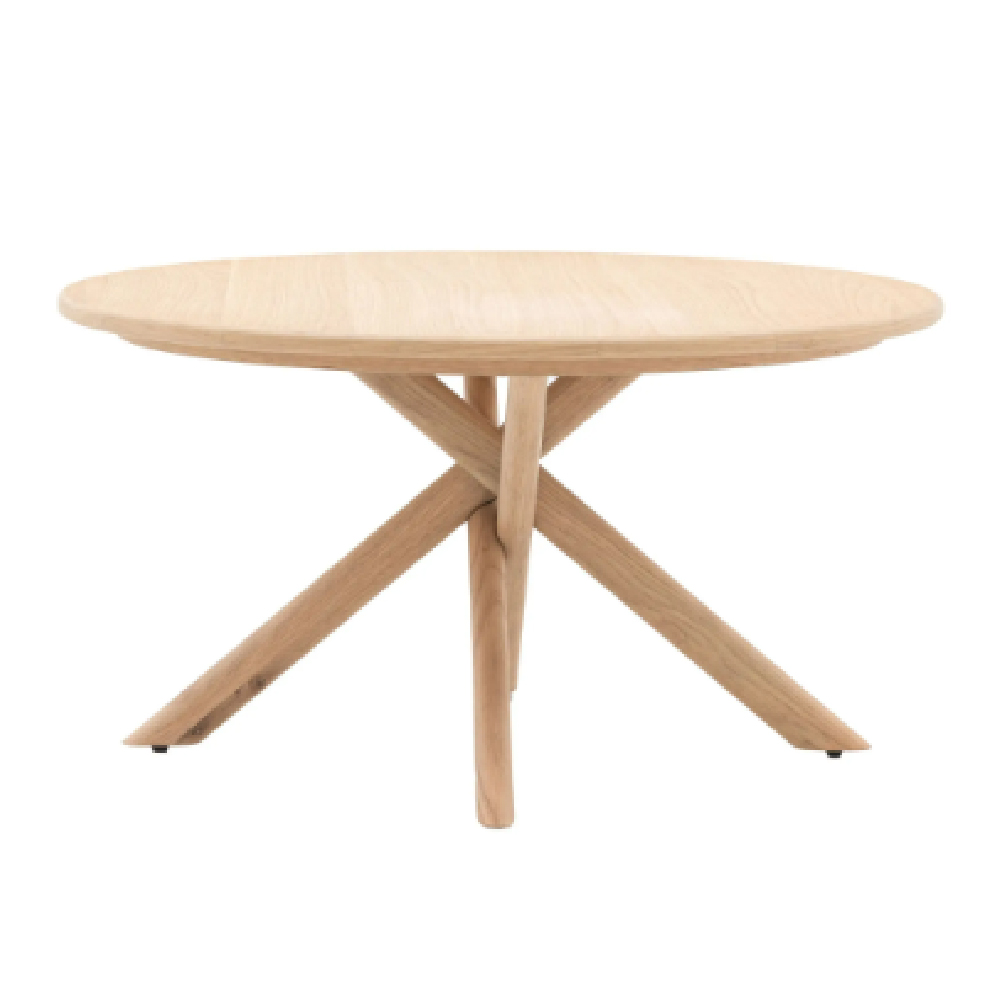 Katonah Wooden Round Coffee Table In Natural