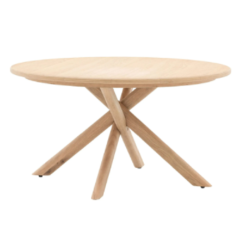 Katonah Wooden Round Coffee Table In Natural