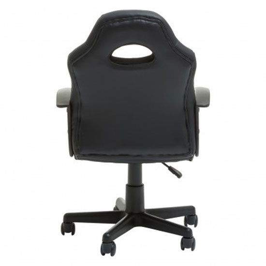 Katy Faux Leather Gaming Chair In Black And Red_4
