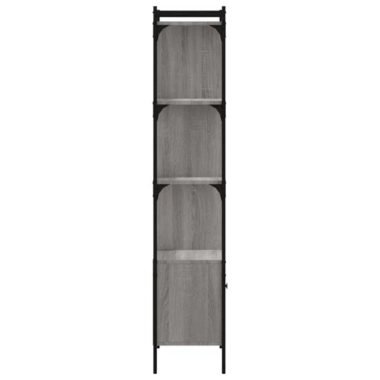 Kavala Wooden Bookcase With 3 Shelves 1 Door In Grey Sonoma Oak