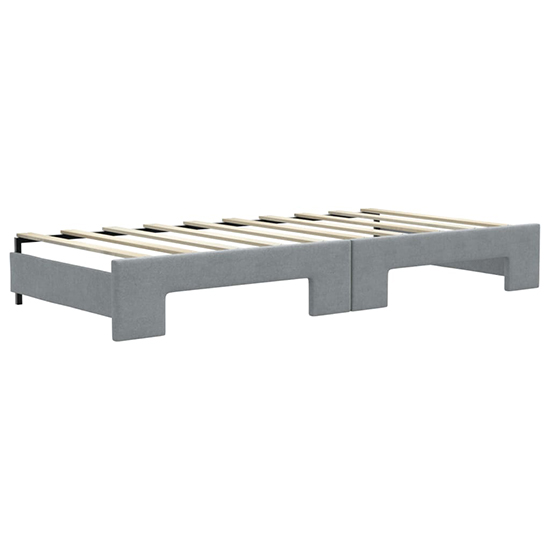 Kavala Fabric Daybed With Guest Bed And Mattress In Light Grey