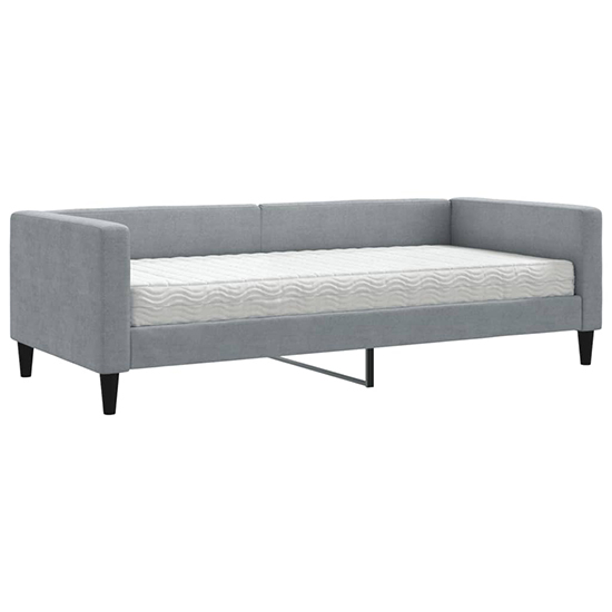 Kavala Fabric Daybed With Mattress In Light Grey