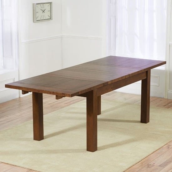 Kaveh Extending Wooden Dining Table In Dark Oak With 6 Chairs_3