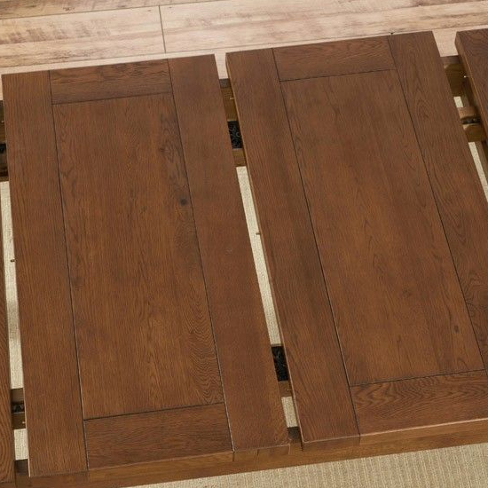 Kaveh 150cm Extending Wooden Dining Table In Dark Oak_4