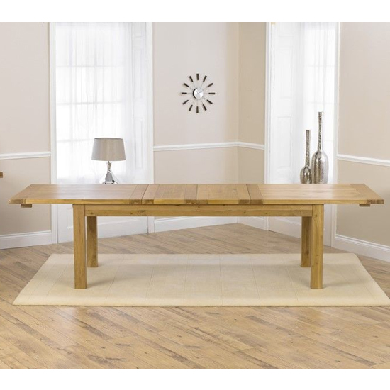 Kaveh Rectangular 220cm Extending Wooden Dining Table In Oak_2
