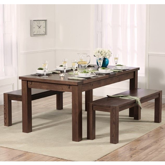 Kaveh 180cm Extending Wooden Dining Table In Dark Oak_4