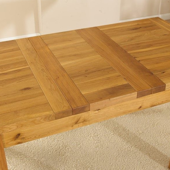 Kaveh Rectangular 120cm Extending Wooden Dining Table In Oak_2